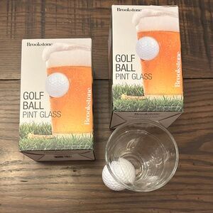 Brookstone Golf Ball Pint Glass